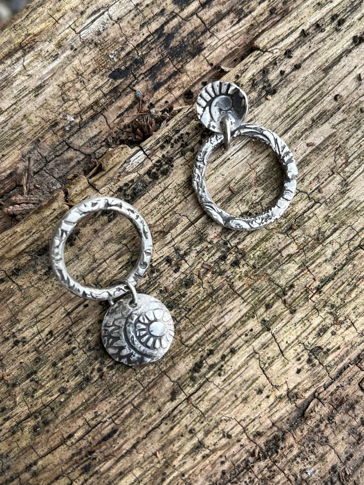Asymmetrical Disc and Donut Studs