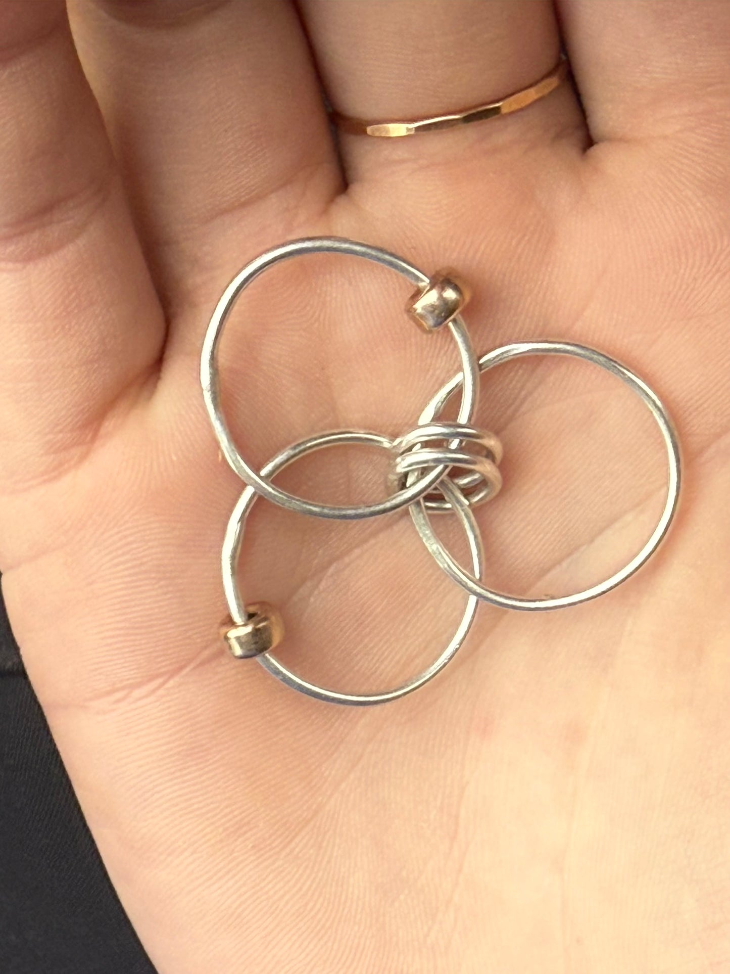 Hoops and Beads Fidget Ring