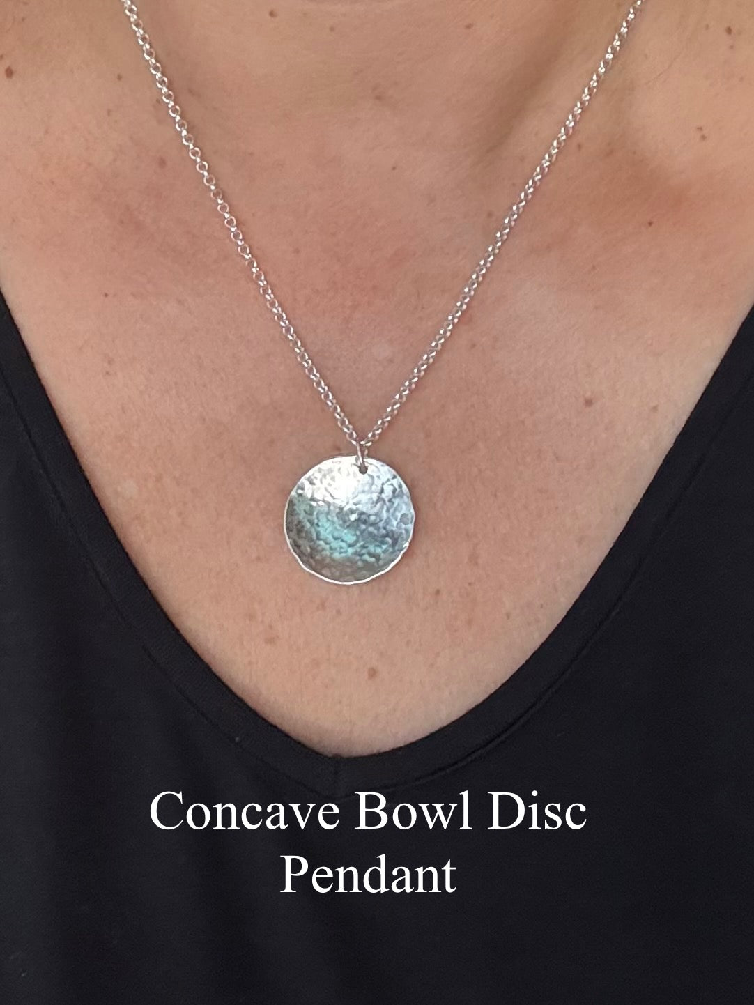 Concave Bowl or Convex Rounded Disc Pendant