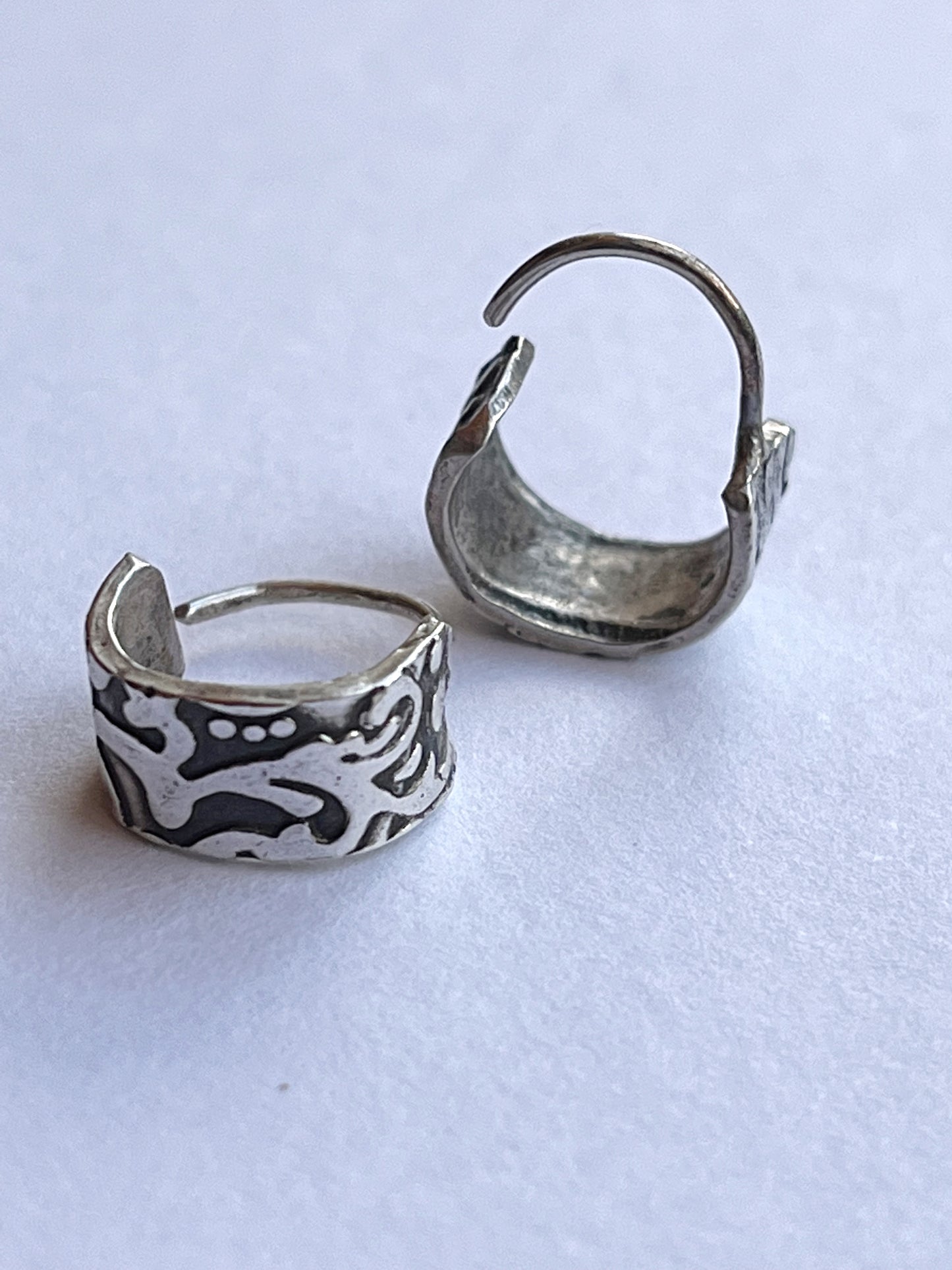 Textured Huggie Hoop