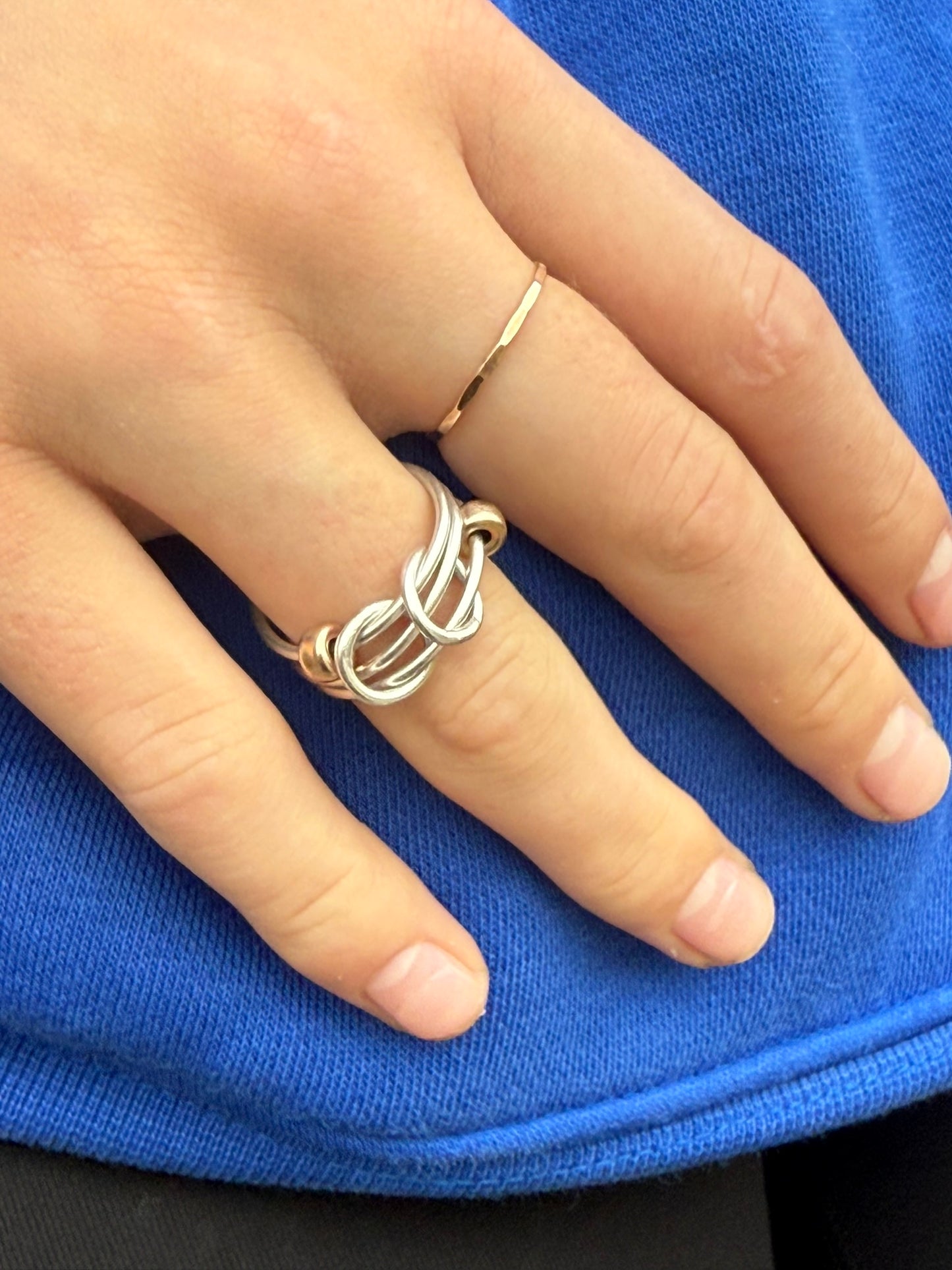 Hoops and Beads Fidget Ring