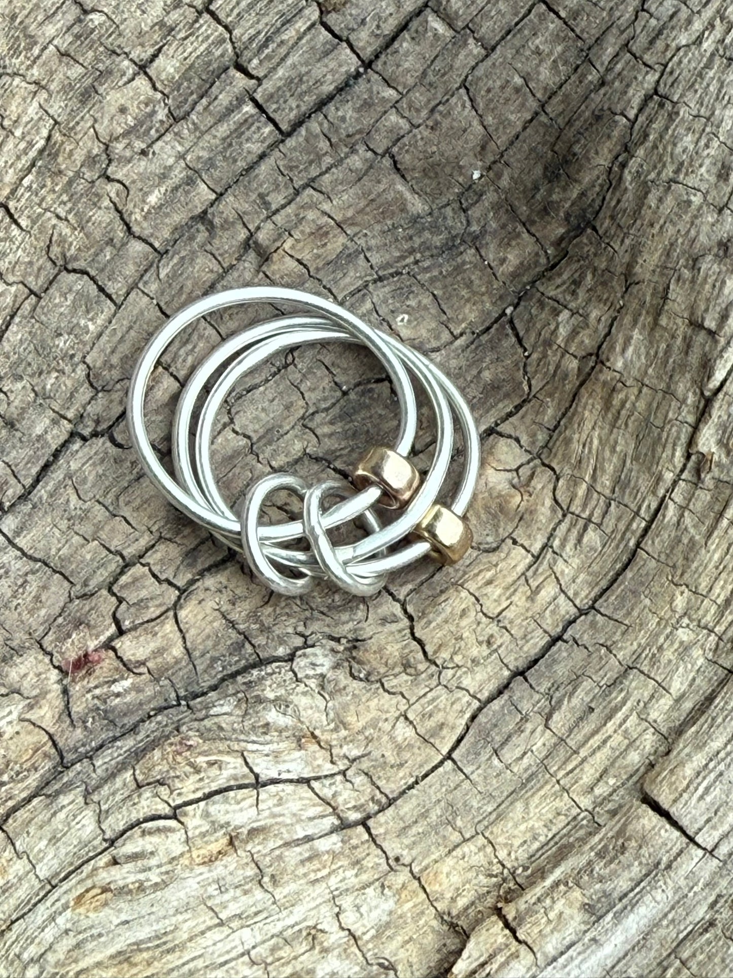 Hoops and Beads Fidget Ring