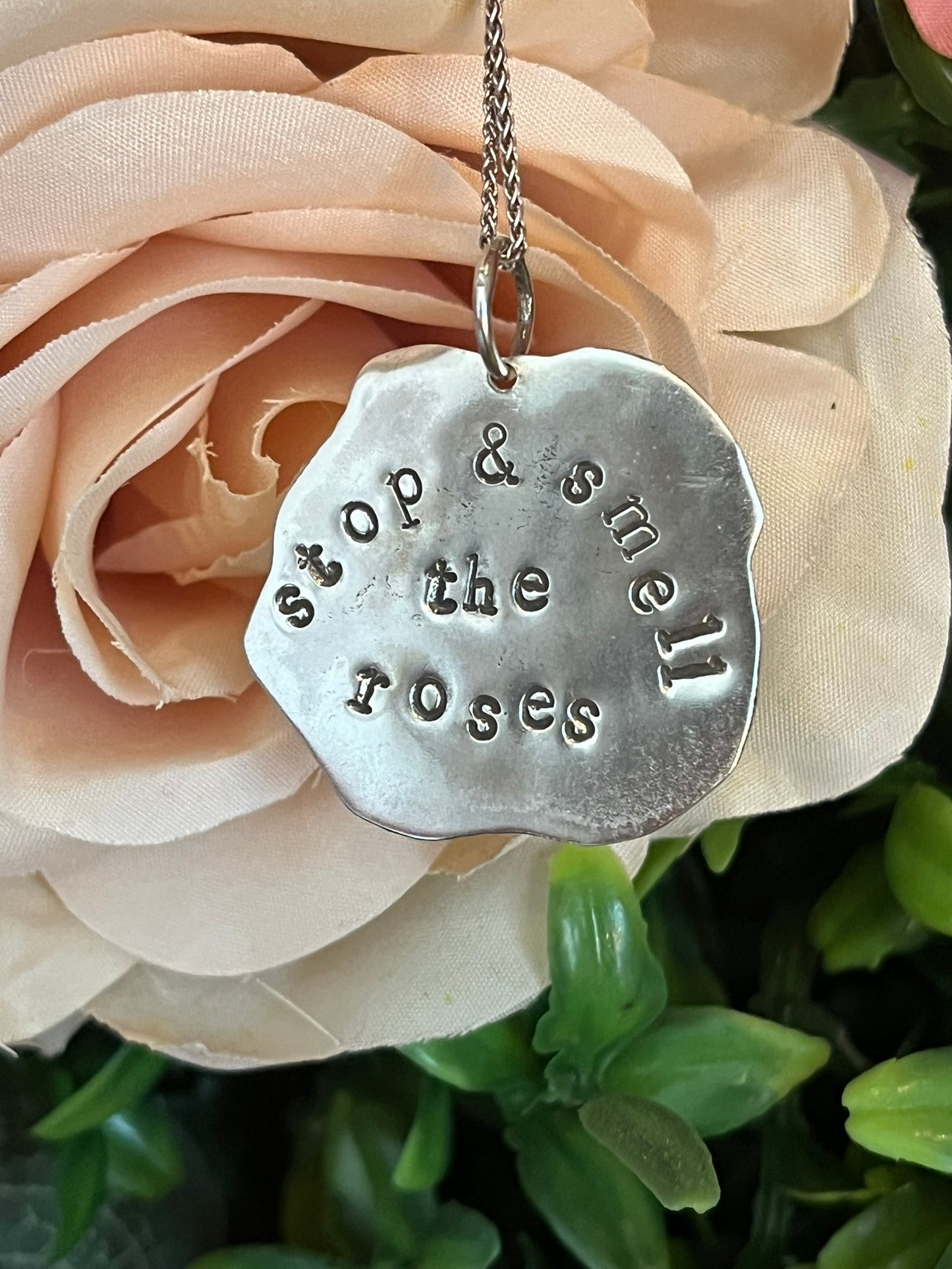 Stop & Smell the Roses pendant