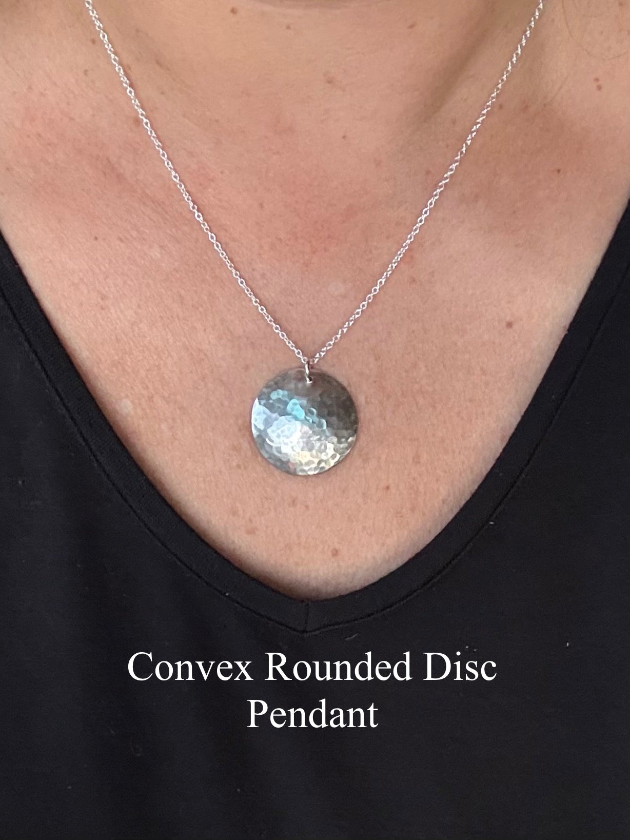 Concave Bowl or Convex Rounded Disc Pendant