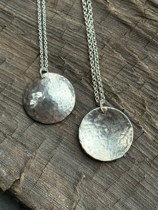 Concave Bowl or Convex Rounded Disc Pendant