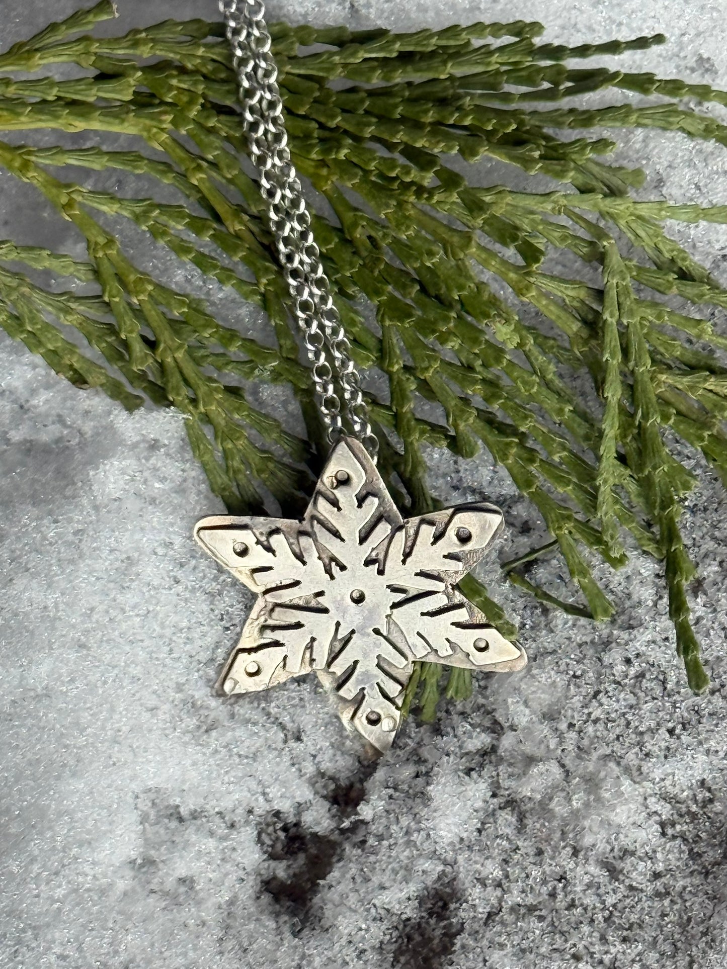 Snowflake Star Pendant