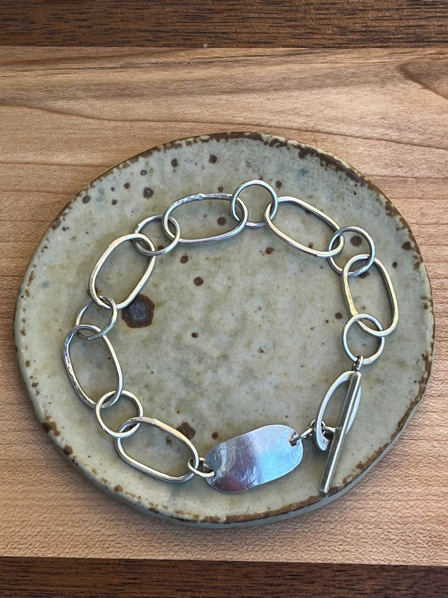 Oval Disc Chain Bracelet