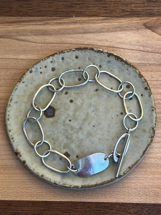 Oval Disc Chain Bracelet