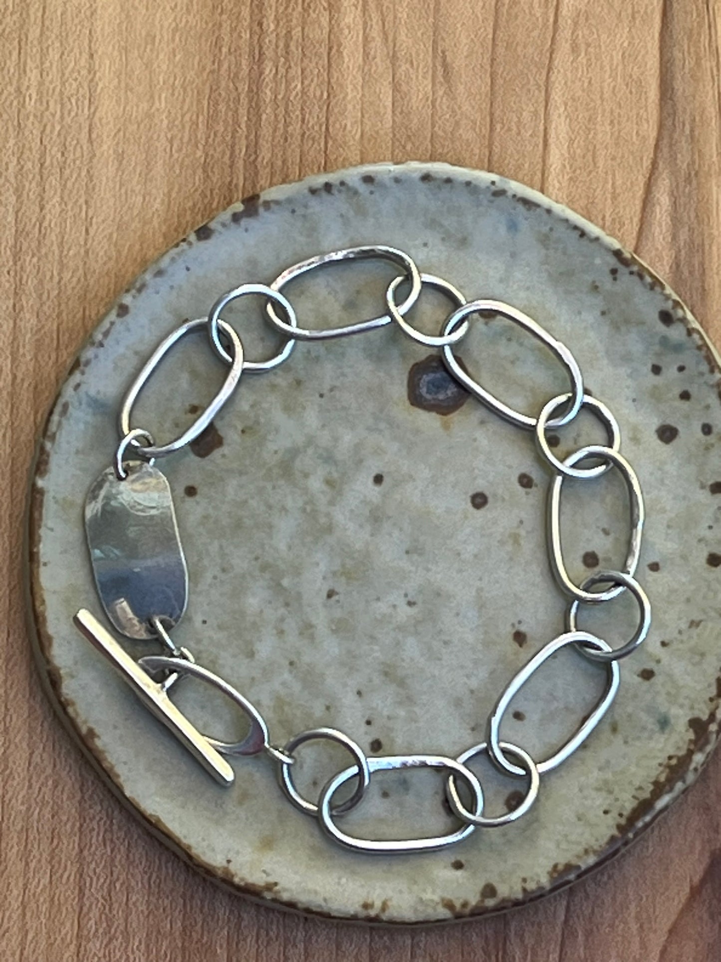 Oval Disc Chain Bracelet