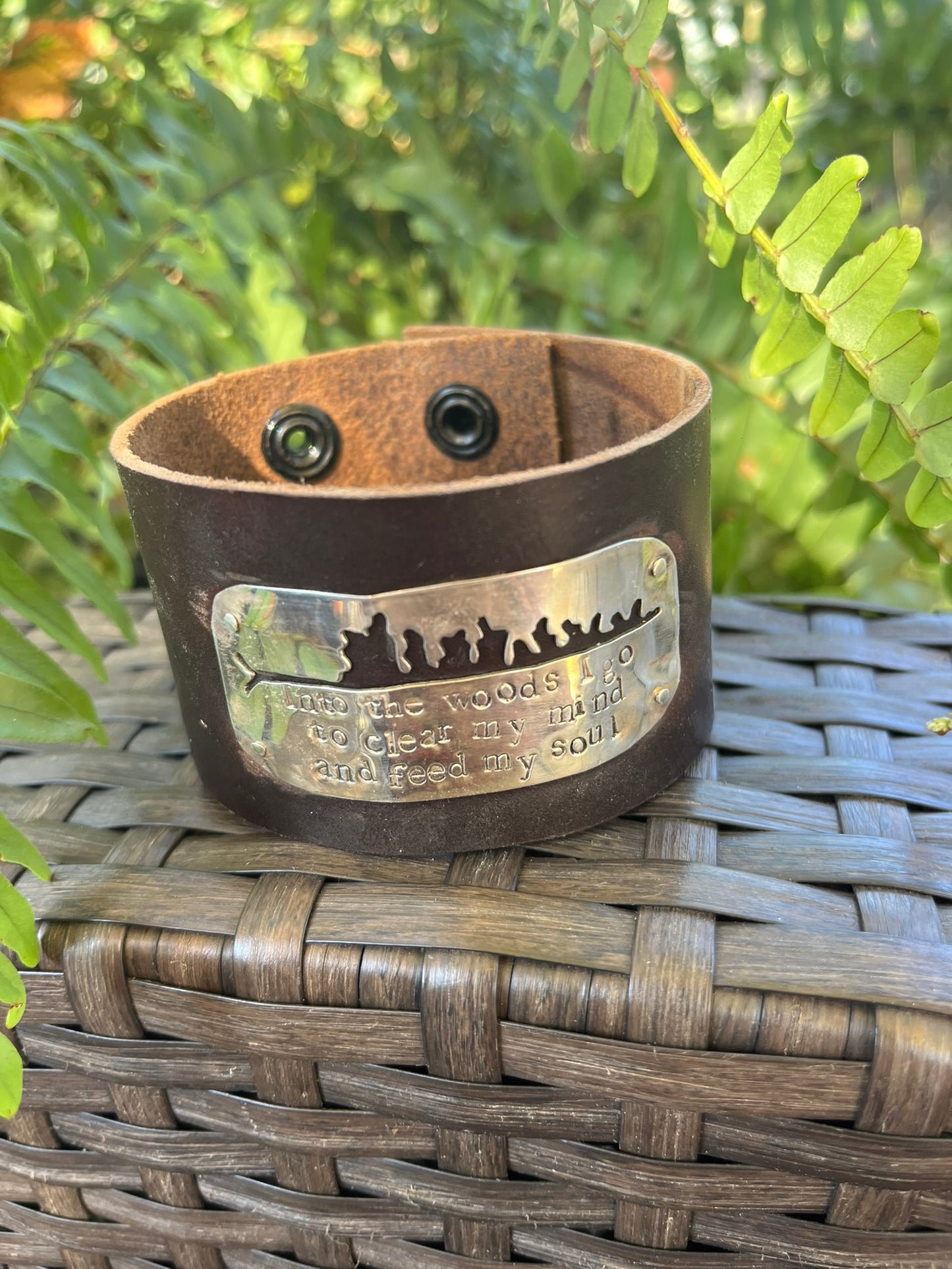 Into the Woods Leather Cuff